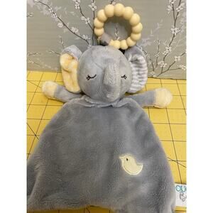 Douglas Baby Gray Sleeping Elephant Plush Baby Security Blanket Teether Lovey